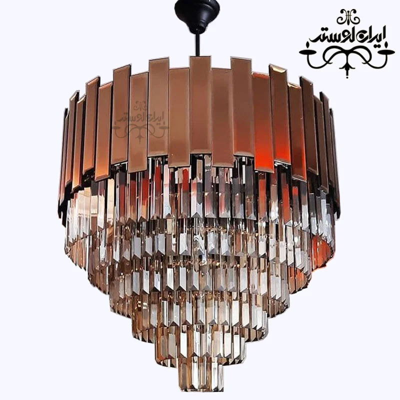 modern-chandelier-ayneyi-size-60 لوستر مدرن آینه ای 60 کاردی