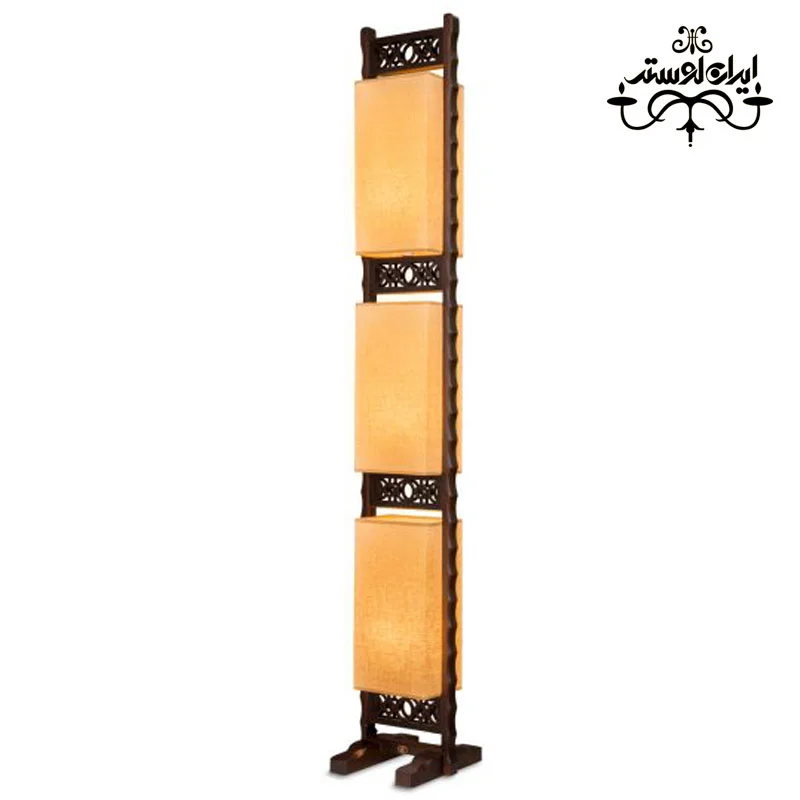 darkar-armita-wood-lampshade کنارسالنی چوبی آرمیتا چهارگوش دارکار