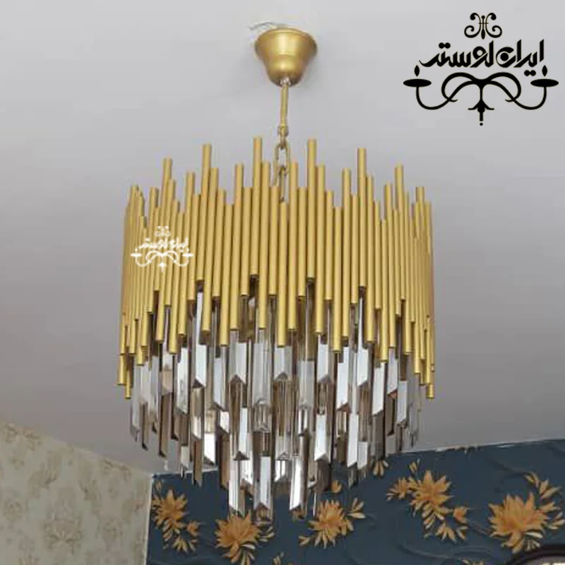 لوستر لوله ای کاردی مدرن 40 طلایی