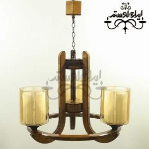 لوستر چوبی تابان 3 شاخه