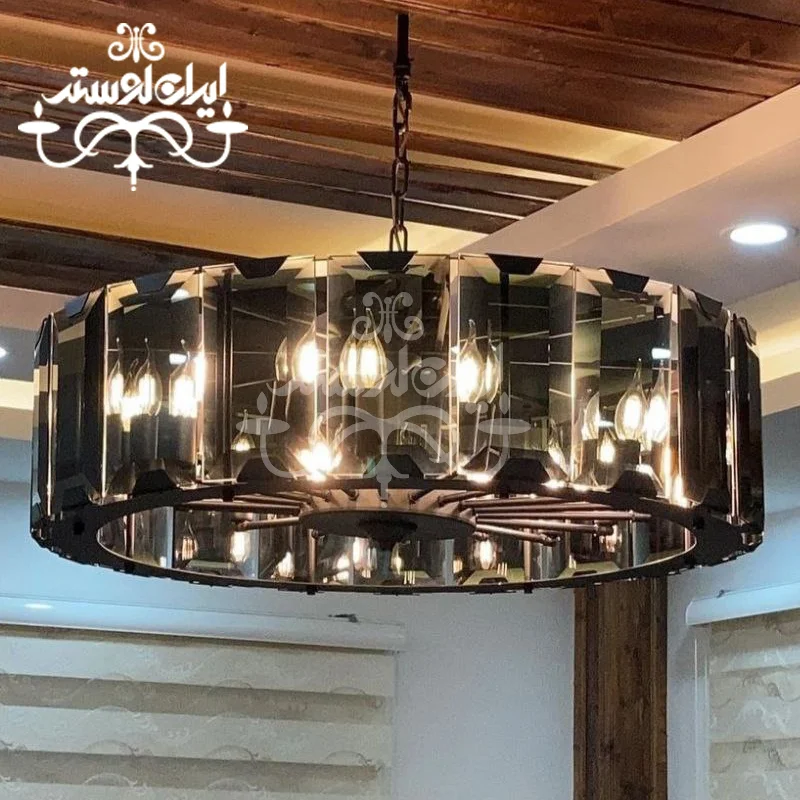 modern-chandelier-larisa-size-80 لوستر مدرن لاریسا قطر 80 مشکی