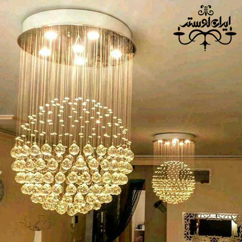 random-ceiling-chandelier-koreh-size-40 لوستر سقفی ریسه ای کره سایز 40