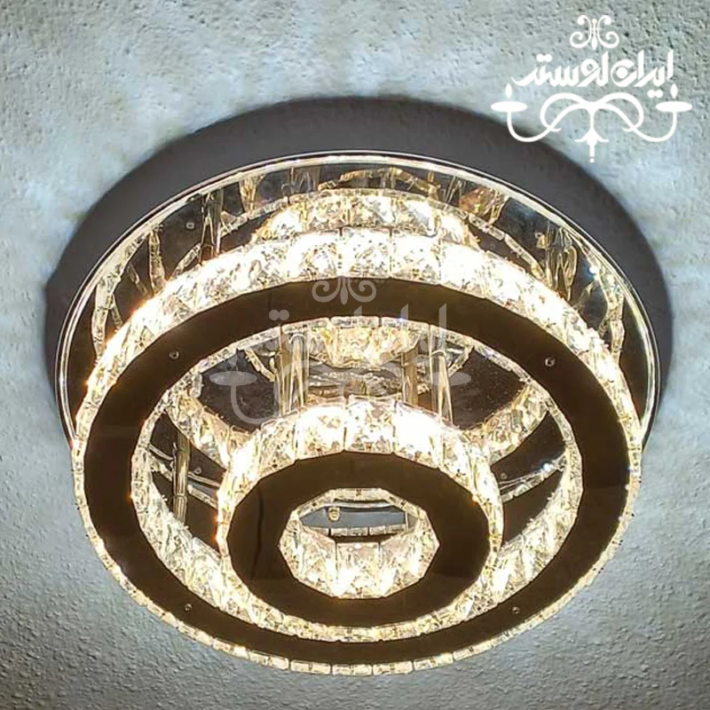 modern-ceiling-chandelier-round-40-20 لوستر سقفی مدرن گرد 40-20