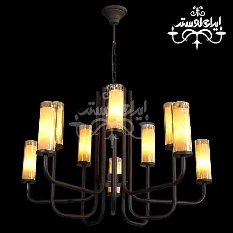 لوستر شاخه ای آرکا 10 مشکی