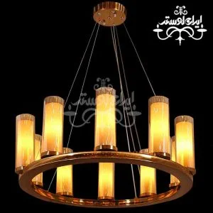 لوستر مدرن آلیسا 10 شعله طلایی