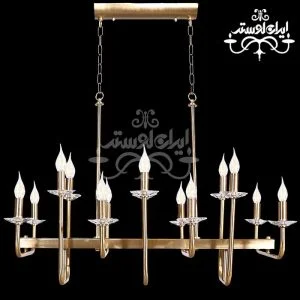 لوستر مدرن خطی سوزان طلایی