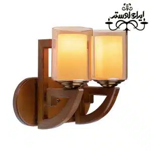 لوستر دیواری چوبی ورساچه دو شعله دارکار