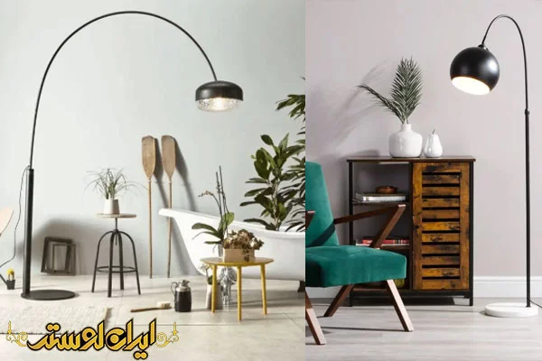 آباژور ایستاده خمیده