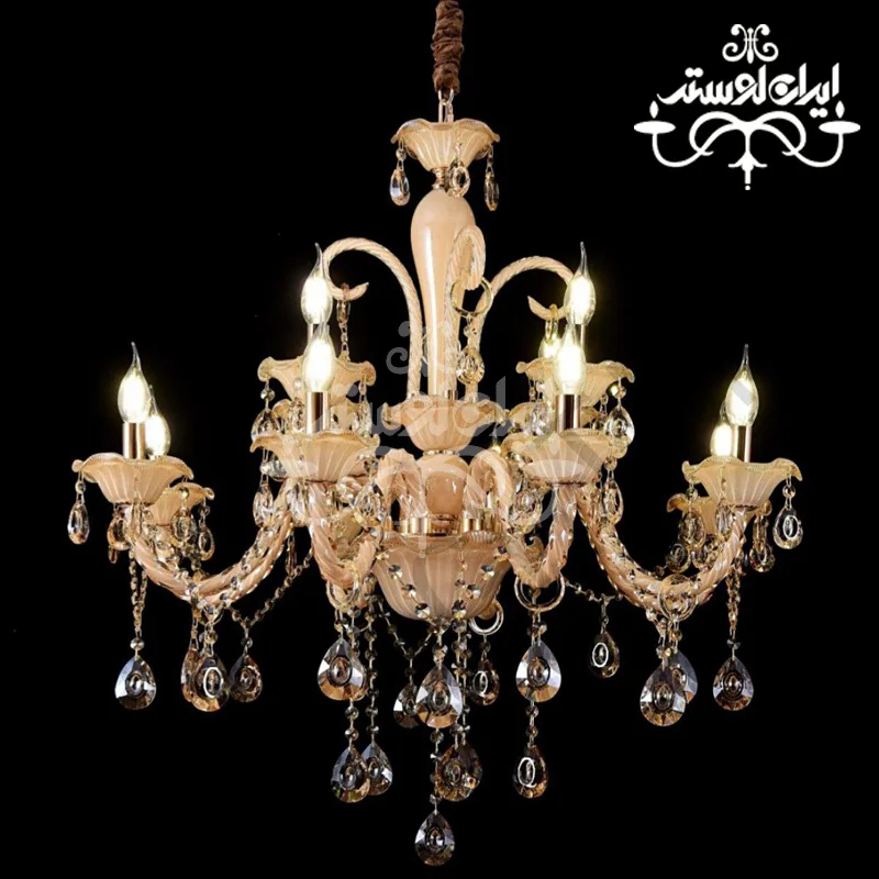 لوستر شاخه ای کریستالی 1338 دوازده شاخه