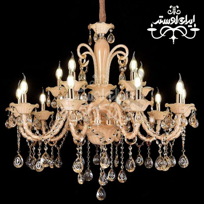 لوستر شاخه ای کریستالی 1338 پانزده شاخه