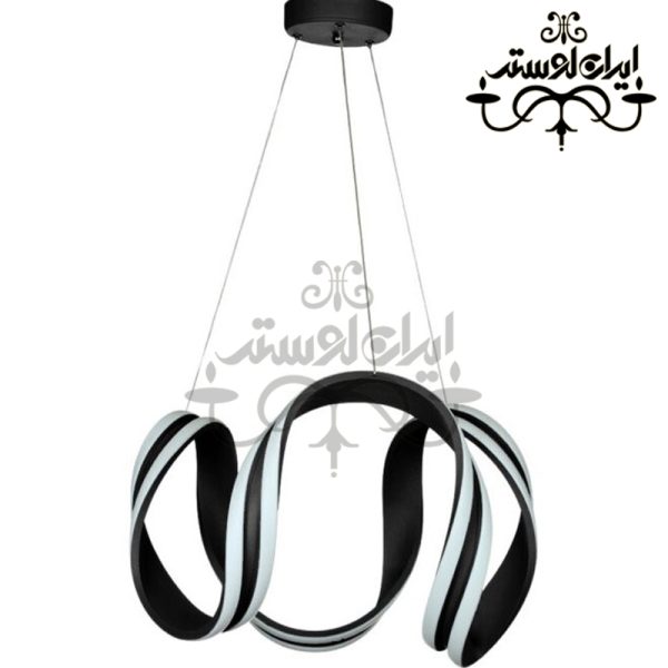 لوستر مدرن گل سه لاین مشکی