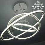 لوستر مدرن گرد دو لب 60-40-20 سفید
