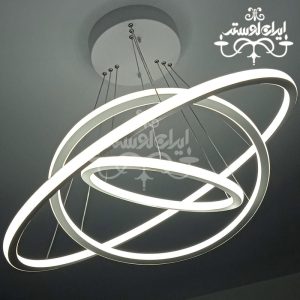 لوستر مدرن گرد دو لب 60-40-20 سفید