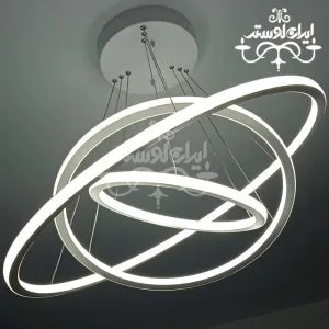 لوستر مدرن گرد دو لب 60-40-20 سفید