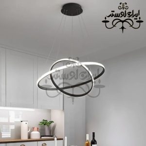 لوستر مدرن گرد 50-30 مشکی