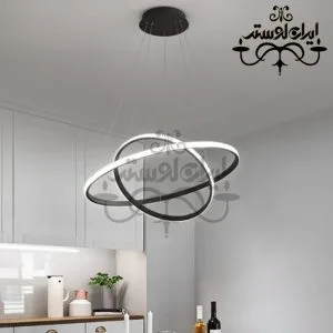 لوستر مدرن گرد 50-30 مشکی