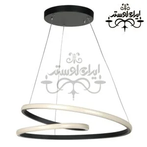 لوستر مدرن گرد تک پیچ مشکی