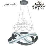 لوستر مدرن کلاه شاپو سه لاین طوسی
