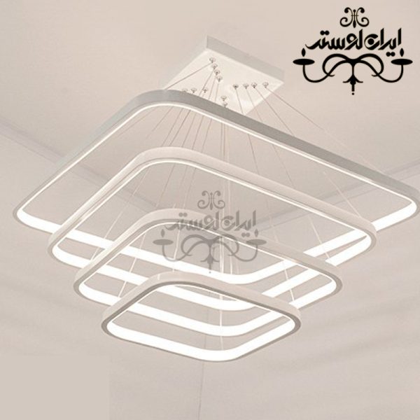 لوستر مدرن مربع 30-40-50-60 سفید