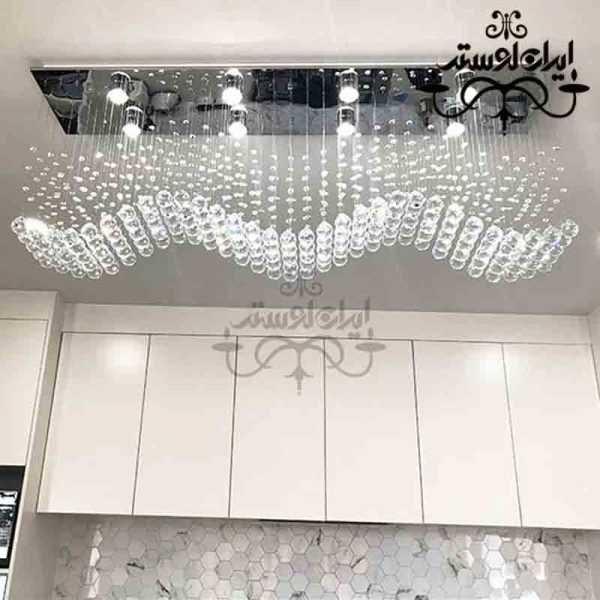 لوستر سقفی ریسه ای خطی کهربا