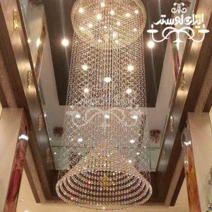 لوستر سقفی ریسه ای یاقوت بزرگ