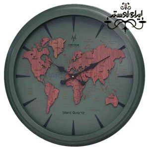 ساعت دیواری چوبی 711 سبز