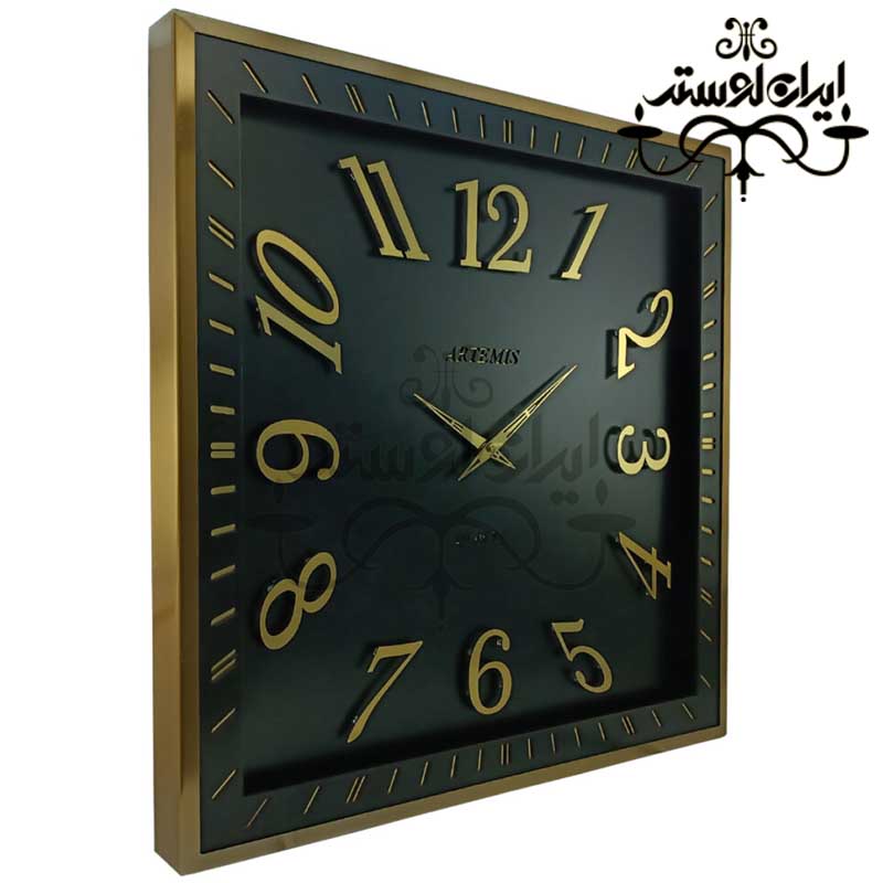 ساعت دیواری 3048 طلایی-مشکی ساعت دیواری 3048 طلایی-مشکی