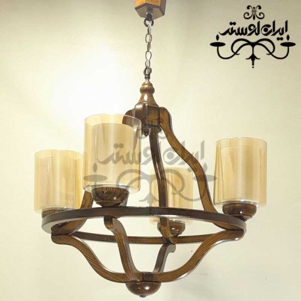 لوستر چوبی نگار 4 شاخه