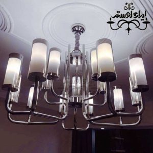 لوستر شاخه ای مدرن تیدا 15 نقره ای