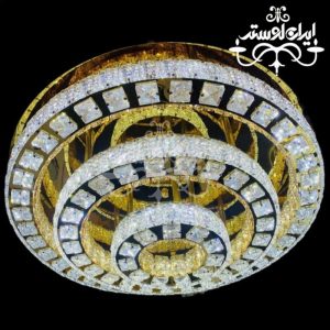 لوستر سقفی مدرن 30-50-70 سه طرف کریستال