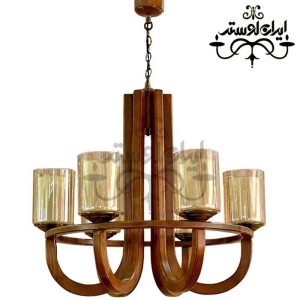 لوستر چوبی سوگل 6 شاخه