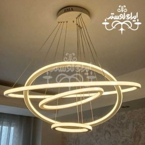 لوستر مدرن گرد دولب نور 80 سیلیکونی