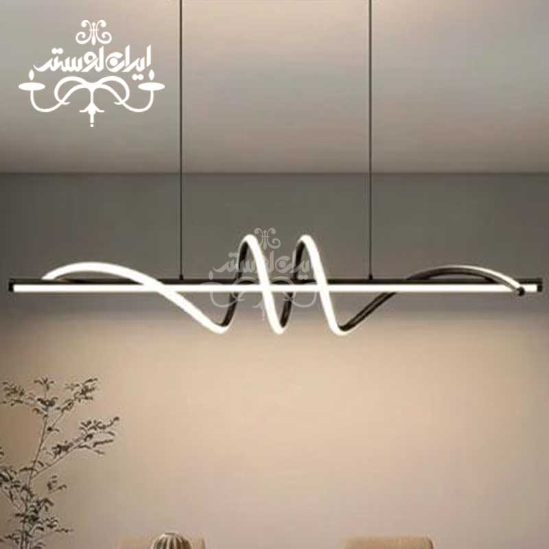modern-chandelier-liner-moj لوستر مدرن خطی موج 100