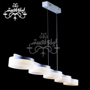 لوستر مدرن گرد خطی 5 شعله